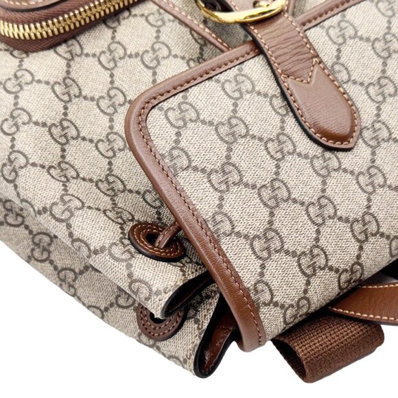Gucci Interlocking G Supreme Canvas Backpack Brown 674147 - Picture 5 of 12